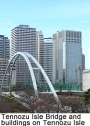 Tennozu Isle Bridge and buildings on Tennozu Isle